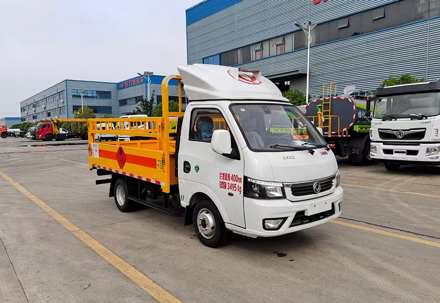 國六東風途逸汽油版藍牌倉欄式氣瓶運輸車